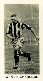 1935 John Sinclair English & Scottish Football Stars #49 William Richardson Front