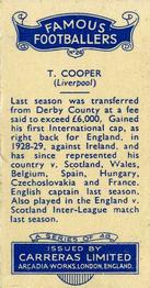 1935 Carreras Famous Footballers #24 T. Cooper Back