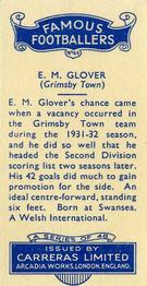 1935 Carreras Famous Footballers #44 E. Glover Back