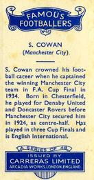 1935 Carreras Famous Footballers #45 S. Cowan Back