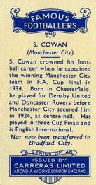 1935 Carreras Famous Footballers #45 S. Cowan Back
