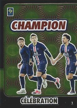2020-21 Panini Adrenalyn XL UNFP Ligue 1 #1 Champion de France 2020 Front