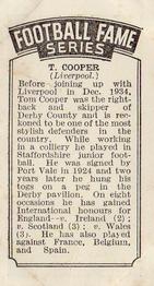 1935 Amalgamated Press The Pilot Football Fame #NNO Tom Cooper Back