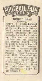 1935 Amalgamated Press The Pilot Football Fame #NNO Dixie Dean Back