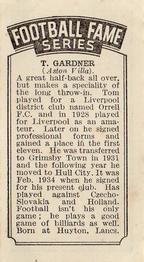 1935 Amalgamated Press The Pilot Football Fame #NNO Tommy Gardner Back