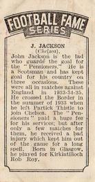 1935 Amalgamated Press The Pilot Football Fame #NNO John Jackson Back