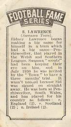1935 Amalgamated Press The Pilot Football Fame #NNO Syd Lawrence Back