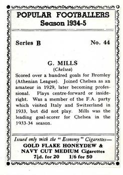 1935 R & J Hill Popular Footballers #44 George Mills Back