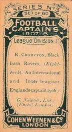 1908 Cohen Weenen Football Captains #NNO Bob Crompton Back