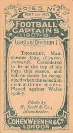 1908 Cohen Weenen Football Captains #NNO Irvine Thornley Back