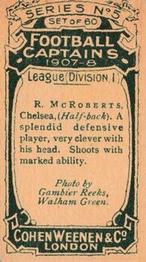 1908 Cohen Weenen Football Captains #NNO Bob McRoberts Back