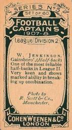 1908 Cohen Weenen Football Captains #NNO William Jenkinson Back
