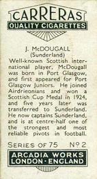 1934 Carreras Footballers #2 Jock McDougall Back
