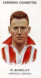 1934 Carreras Footballers #19 Bobby Barclay Front