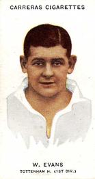 1934 Carreras Footballers #30 Willie Evans Front