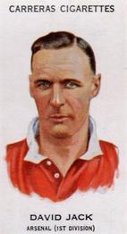 1934 Carreras Footballers #39 David Jack Front