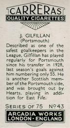 1934 Carreras Footballers #43 Jock Gilfillan Back