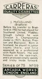 1934 Carreras Footballers #59 Jimmy McClelland Back