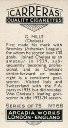 1934 Carreras Footballers #68 George Mills Back