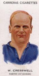 1934 Carreras Footballers #72 Warney Cresswell Front