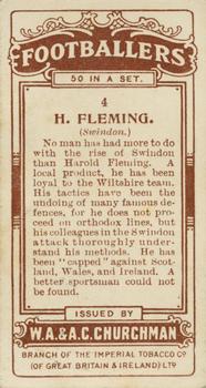 1914 Churchman's Footballers (Brown back) #4 Harold Fleming Back