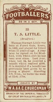 1914 Churchman's Footballers (Brown back) #33 Tommy Little Back
