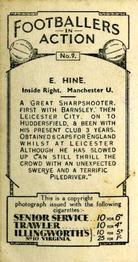 1934 J. A. Pattreiouex Footballers in Action #9 Ernie Hine Back
