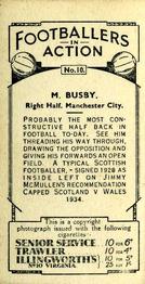 1934 J. A. Pattreiouex Footballers in Action #10 Matt Busby Back