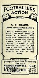 1934 J. A. Pattreiouex Footballers in Action #13 Fred Tilson Back
