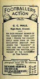1934 J. A. Pattreiouex Footballers in Action #19 George Male Back