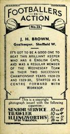 1934 J. A. Pattreiouex Footballers in Action #23 Jack Brown Back