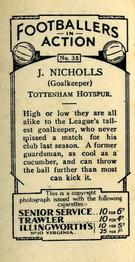 1934 J. A. Pattreiouex Footballers in Action #35 Joe Nicholls Back