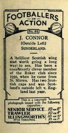1934 J. A. Pattreiouex Footballers in Action #48 Jimmy Connor Back