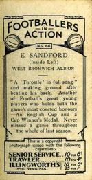 1934 J. A. Pattreiouex Footballers in Action #66 Teddy Sandford Back