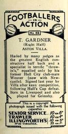 1934 J. A. Pattreiouex Footballers in Action #68 Tommy Gardner Back
