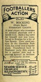 1934 J. A. Pattreiouex Footballers in Action #78 Bill Bocking Back