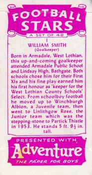 1957 D.C. Thomson Football Stars #1 Willie Smith Back