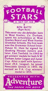 1957 D.C. Thomson Football Stars #9 Ron Batty Back