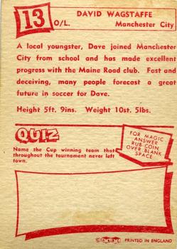 1964 A&BC Footballers #13 Dave Wagstaffe Back