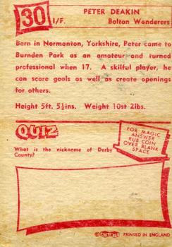 1964 A&BC Footballers #30 Peter Deakin Back