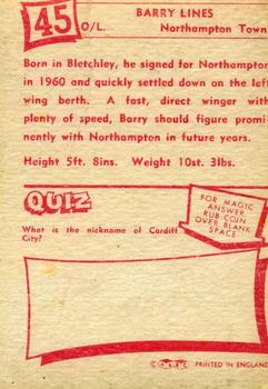 1964 A&BC Footballers #45 Barry Lines Back