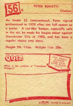 1964 A&BC Footballers #56 Peter Bonetti Back