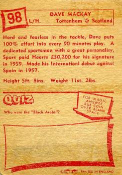 1964 A&BC Footballers #98 Dave Mackay Back