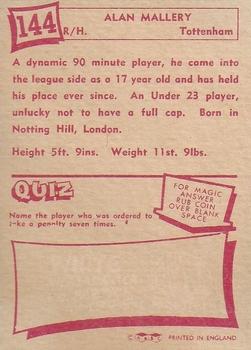 1964 A&BC Footballers #144 Alan Mullery Back