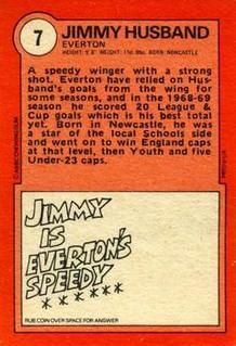 1972 A&BC Red Backs #7 Jimmy Husband Back