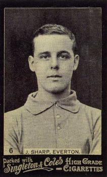 1905 Singleton & Cole's Footballers #6 Jack Sharp Front