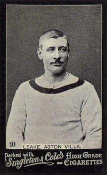 1905 Singleton & Cole's Footballers #10 Alex Leake Front