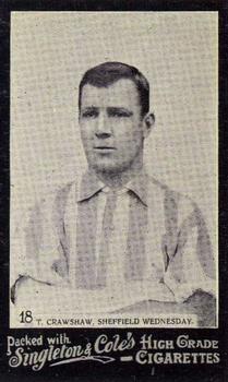 1905 Singleton & Cole's Footballers #18 Tommy Crawshaw Front