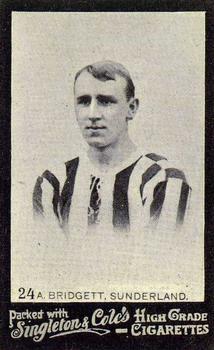 1905 Singleton & Cole's Footballers #24 Arthur Bridgett Front