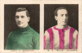 1922 The Boys' Friend Footballers - Uncut pairs #NNO James H. Branston / W.G. Gillespie Front